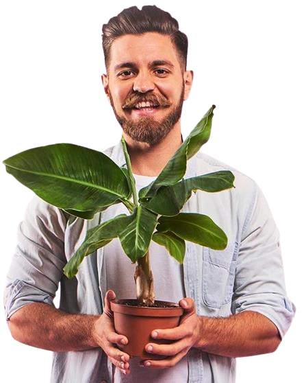 A person with plant